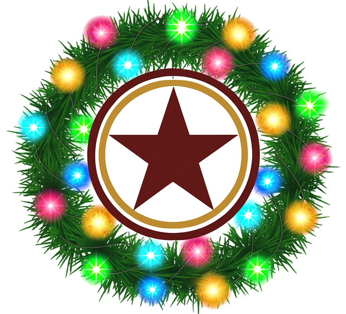 True Texas Lighting wreath-and-star emblem